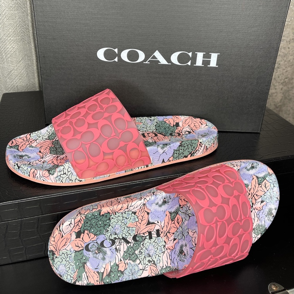 Udele Floral Logo Sport Pool Slides